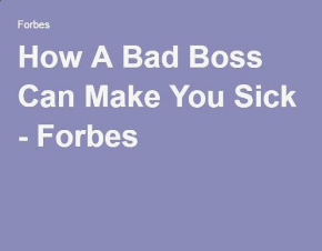 How to handle boss-sickness course